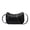 black, variant on Genuine Leather Shoulder Bag, Women's Grainy Crescent Underarm Crossbody Purse