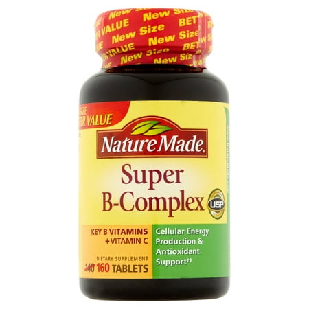Nature Made Super B-complexes Complément alimentaire Comprimés, 160 count
