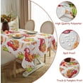 thumbnail image 2 of Autumn Pumpkin Truck Print Tablecloth Rectangle 60 x 84 Inch Waterproof Washable Fabric Table Cloth, Polyester Table Cover for Fall, Harvest, Thanksgiving, Dining, Party, White, 2 of 5
