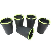 5 Pack Glow in Dark Butt Bucket Ashtray Cigarette Extinguishing Cup Car Holder