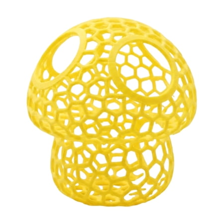 Aquarium Ornament Yellow Hollow Mushroom Shape 1 Pack Fish Tank Decoration House for Betta Small Fish Shrimp Hideout Play Rest Aquarium Landscape Decor Suitable for 5.0 to 20.0 Gallon Fish Tanks