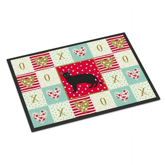 Russian White Black #1 Cat Love Door Mat