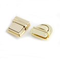 thumbnail image 3 of 32x31mm Metal Tongue Lock Durable Buckle Buckle Hardware Buckle Lock Accessories Compatible Handbag Clutch Wallet Tote Bag Gold 2, 3 of 5