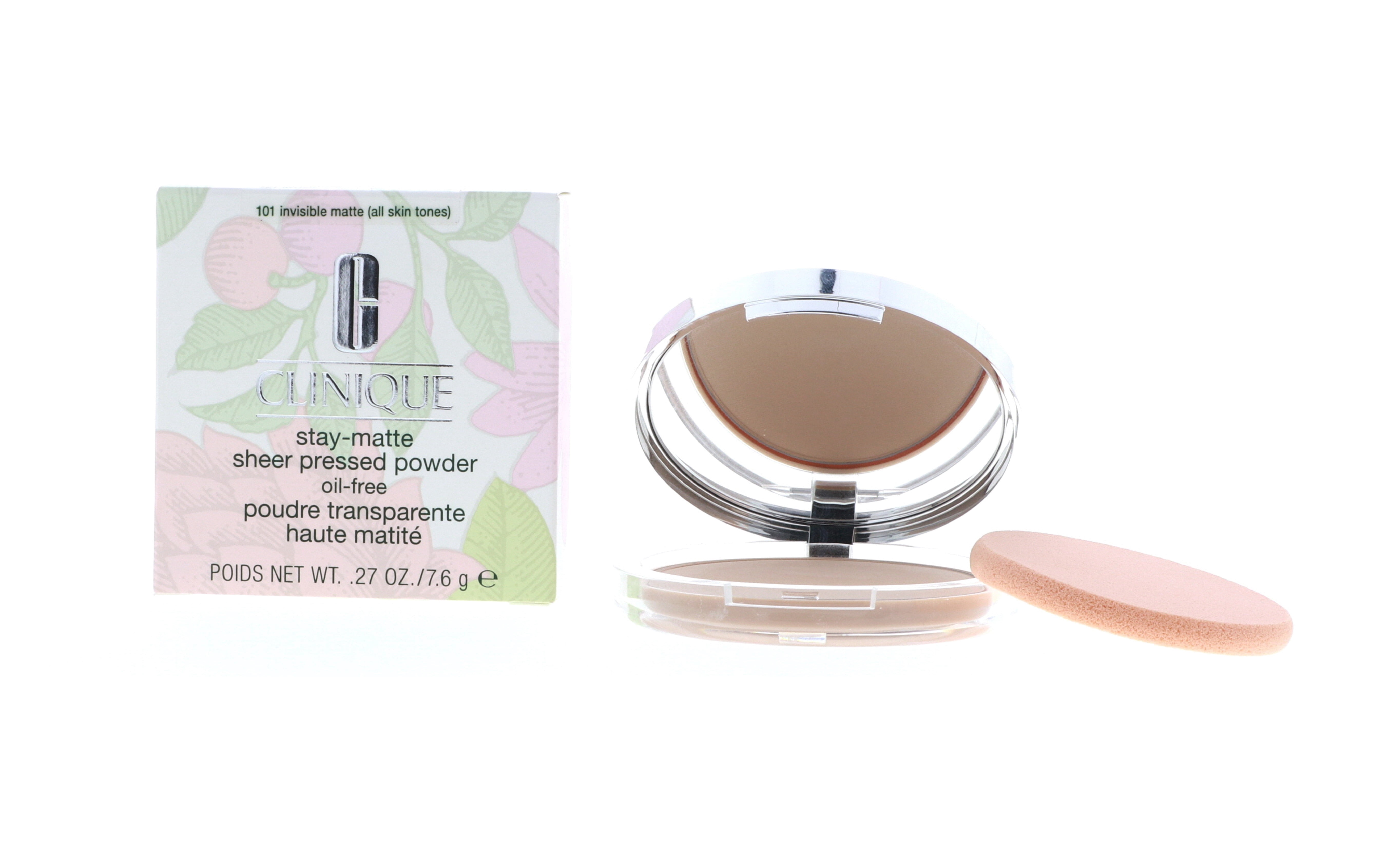 Clinique Stay-Matte Sheer Pressed Powder, No.101 Invisible Matte, 0.27 oz