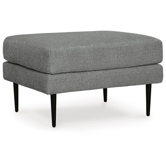 Signature Design by Ashley Contemporary Hazela Ottoman Chenille Charcoal
