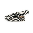 thumbnail image 3 of Opvise Women Thin Belt Zebra Leopard Print Faux Leather Waistband Adjustable Length Multi Holes Design Jeans Belt Black White, 3 of 8