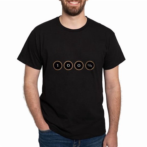 CafePress - 100 Percent Typewriter Keys T Shirt - Men's Classic Cotton T-Shirts