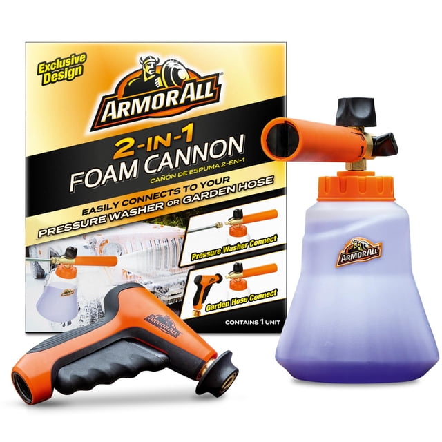 Kit de limpieza de automóviles Foam Cannon Armor All 2 en 1 con adaptadores