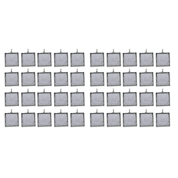 40pcs Charms Pendants Bezel Cabochon Settings Blank Jewelry Making Accessory