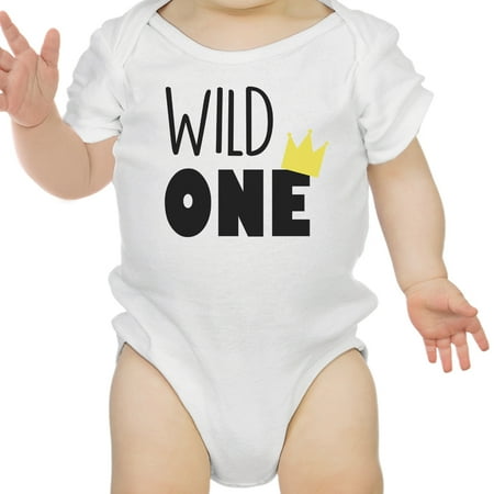 

Wild One Bodysuit White Cute Infant Clothes Gifts For New Parents