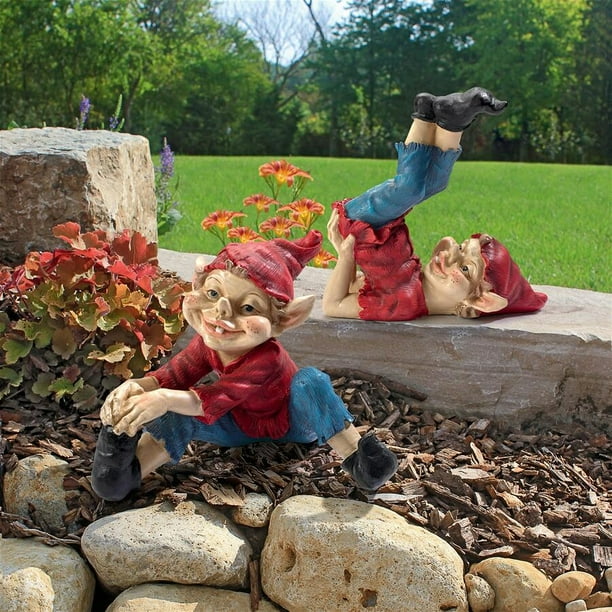 Design Toscano Eccentric Elves Garden Gnome Statue Set Com Design Toscano Eccentric Elves Garden, Elf Garden Statues Suppliers