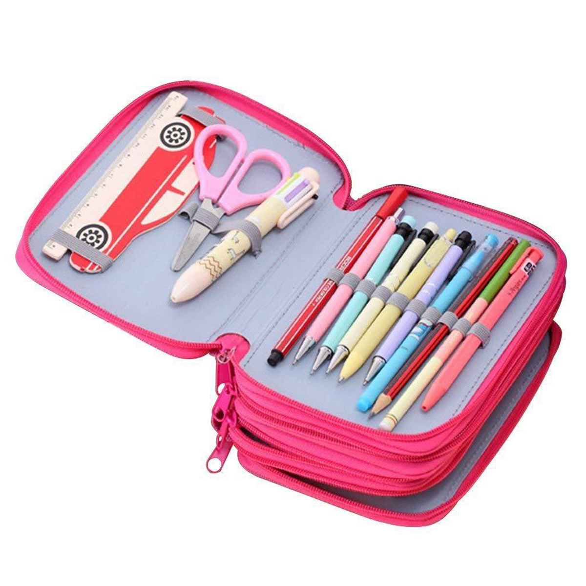 QingY-School Pencil Cases for Girls Boy 72 Holes Pen Bag Multifunction  Storage Bag Student Stationery Bag Supplies
