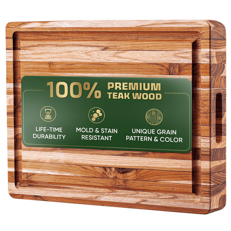 

Cutting board - Teak - 20x15x1.5 - LV - Edge Grain