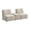 Oat Fabric, variant on Pemberly Row 2 Seater Sectional With USB and AC Charging Station in Mist Fabric