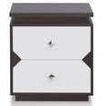 thumbnail image 1 of Furniture of America Reynard Contemporary Wood 2-Drawer End Table in Walnut, 1 of 7
