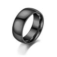 thumbnail image 5 of Ring 4 6 8mm Inner And Outer Arc Glossy Couple Stainless Steel Ring Steel Titanium Ring X3L1 G6C8, 5 of 9