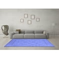 thumbnail image 3 of Ahgly Company Machine Washable Indoor Rectangle Oriental Blue Industrial Area Rugs, 5' x 7', 3 of 4