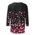 thumbnail image 5 of Valentine Top, Womens Heart T Shirt, 3/4 Sleeve Tee for Women Women's Fashion Tees Casual Crewneck 3/4 Sleeved Loose T Shirt Ladies Tops Blouse Shirts, 5 of 5
