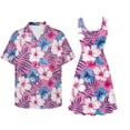 Jiueut Tropical Hibiscus Palm Leaves Pattern Matching Hawaiian Holiday ...