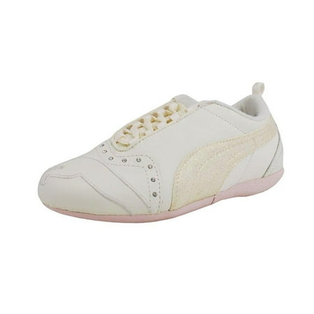 Puma Sela Diamond Shoes Kid/Youth Girls Off White/Pink (Best Off Road Shoes)