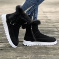 thumbnail image 6 of Winter Warmth Faux Fur Snow Boots Women 2024 Faux Suede Warm Plush Ankle Boots Woman Lightweight Non Slip Cotton Shoes Plus Size (Gray,41), 6 of 6