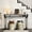 Black+Silver, variant on Floor Mounted Oval Mirror Console / Provide a Stable and Beautiful Furniture Piece