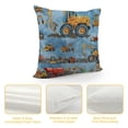 thumbnail image 4 of Orinice Construction Trucks Tractors Graphic Decorative Cushion Throw Pillow Cover for Home Couch, Square Style, Pack of 1 24x24in, 4 of 5