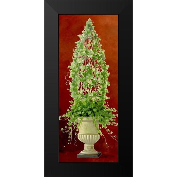 Welby 8x14 Black Modern Framed Museum Art Print Titled - Ivy Topiary I