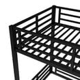 thumbnail image 6 of Twin XL over Twin XL Metal Bunk Bed,Floor Bunk Bed with Sturdy Metal Frame,Noise-reduced Design, Black, 6 of 11