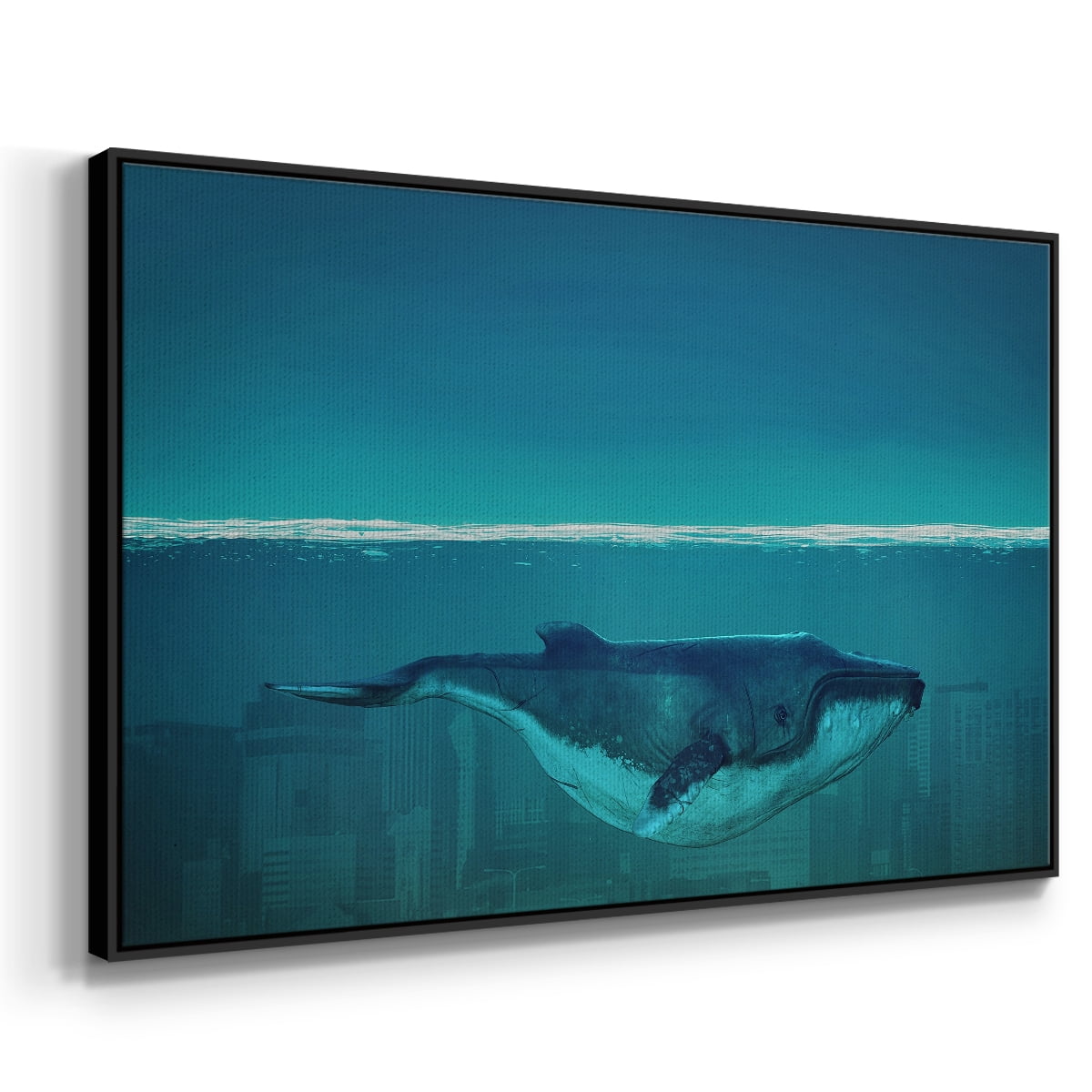 Vintage Landscape-CXVI By Wexford Home Framed in Black Wood Gallery Wrapped Canvas 27 in. x 41 in.