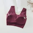 thumbnail image 5 of Zuwimk Bras For Women Push Up,Women's Bras EcoSeamfree Rib Molded Cup Plunge Bralette Purple,XL, 5 of 5