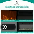 thumbnail image 5 of Alice 50" Electric Fireplace Inserts Recessed, Wall Mounted Fireplace LED Fireplace Heater with 12 Flame Colors, Touch Screen, Remote Control, Timer, Logset & Crystal Stones 500W/1500W - 50 inches, 5 of 11