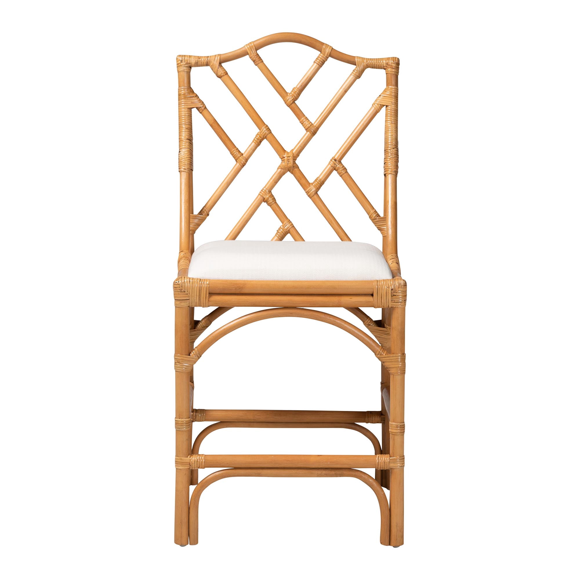 bali & pari Cedric Boho Counter Stool, Counter Height, Light Honey