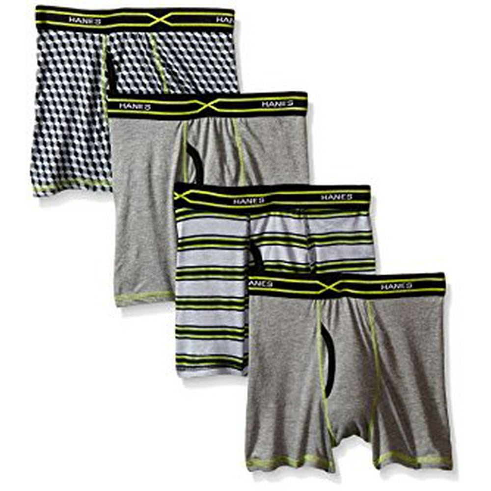 Hanes Hanes Boys Underwear, XTemp Boxer Briefs 4 Pack (Boys