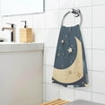 thumbnail image 4 of SKYSONIC Cartoon Monn Stars Bathroom Towels 2 PCS, 16"x28", Cotton Bath Towel Water Absorbent Lightweight Quickdry Towels for Bathroom Ktichen Travel Gym, 4 of 7