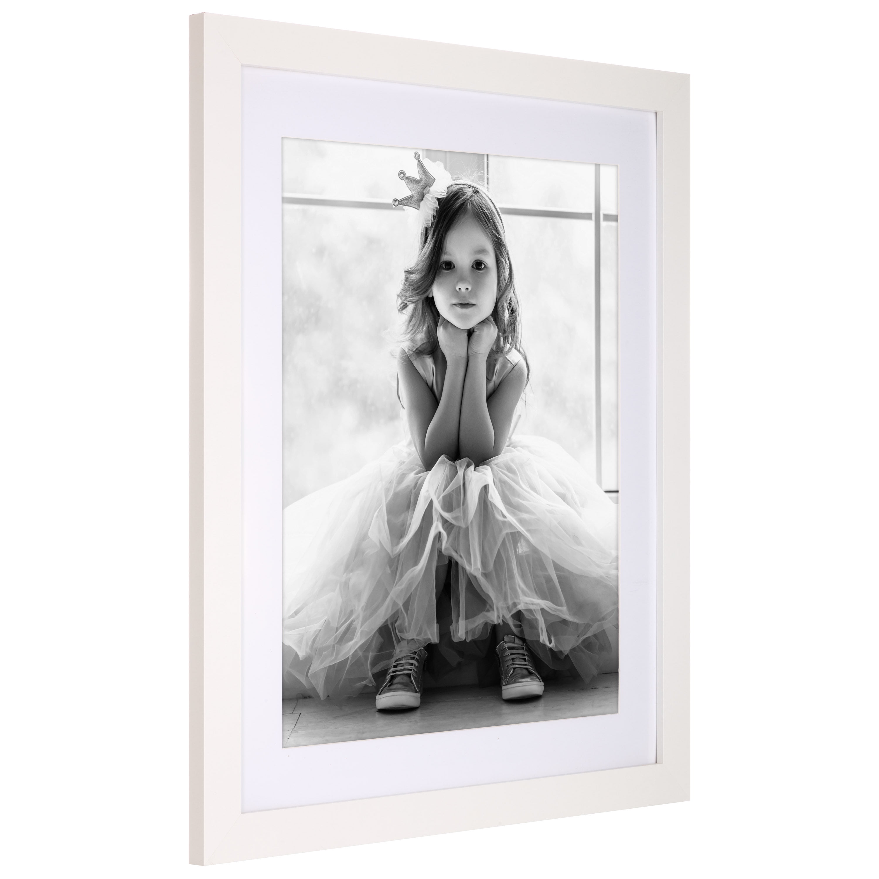 Gallery Solutions 20x24 Matted to 16x20 Wall Mount Gallery Picture Frame  Set, Set of 2, Gray 