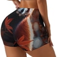 thumbnail image 1 of Fotbe Red Panda Autumn Branches Shorts Sin Costuras – Shorts Deportivos de Cintura Alta para Mujer, Elásticos para Gimnasio, Yoga, Running o Ciclismo-Small, 1 of 8