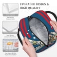 thumbnail image 3 of Yiaed Astronaut Runs Forward Print Lunch Bag Adult Insulated Lunch Box, Leakproof Cooler Food Lunch Containers Reusable High Capacity Lunch Tote Bags-One Size, 3 of 6