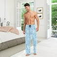 thumbnail image 6 of FORMRS Mens Pajama Pants with Pockets Sleepwear Lounge Bottoms Sizes S-2XL, Blue Snowflake, 6 of 7