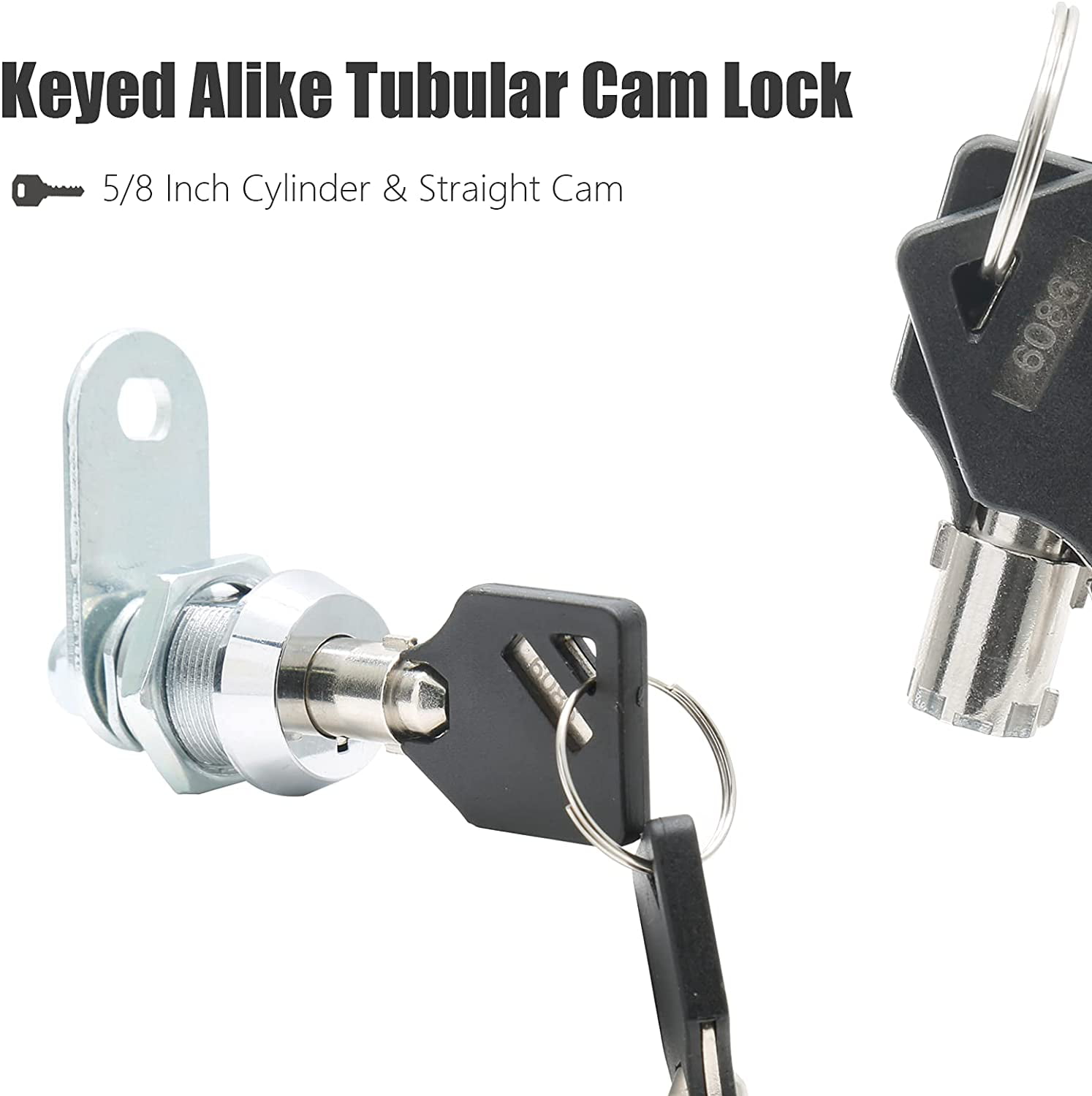 4 Cam Locks Cabinet Door Drawer Tool Box RV Panel 7/16" Keyed Alike High Quality 