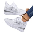 thumbnail image 2 of HTHLVMD Orthopedic Shoes for Women, Walking Shoes Women, Womens Orthopedic Shoes, Office Shoes, Rhinestone Embellished Wedge Sneakers for Women - Breathable Mesh Casual Walking Shoes, White 8, 2 of 5