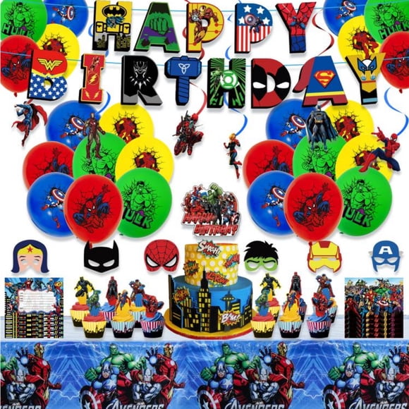 Globos de cumpleaños decoración Kit de fiesta alusivo a los Avengers