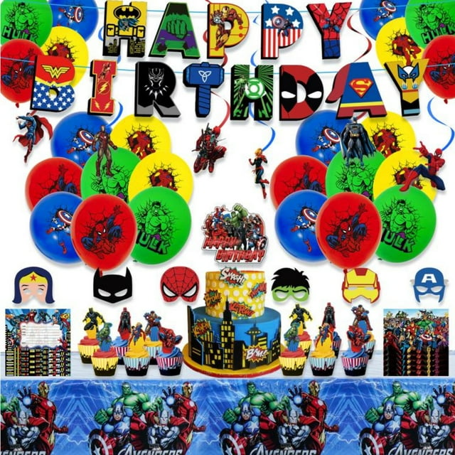 Globos de cumpleaños decoración Kit de fiesta alusivo a los Avengers