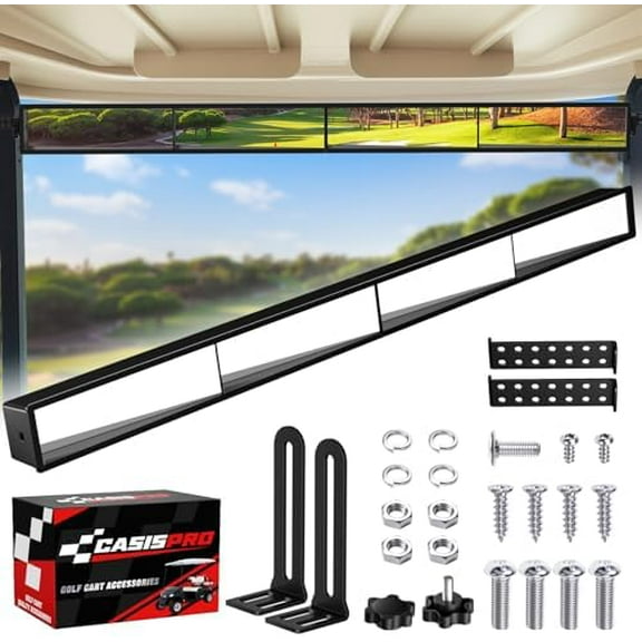 Universal Golf Cart 4 Panel Rear View Mirror for EZGO Yamaha Club Car, Wide Angle Golf Cart Mirrors, No Spots$$Sport & Recreation Other