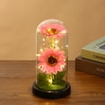 thumbnail image 4 of Regalo creativo, girasol, flor eterna, cubierta de vidrio, girasol, luz de noche, pantalla de lámpara acrílica, decoración, 4 of 5