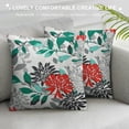 thumbnail image 3 of Acheng  Set of Throw Pillow Cover Blue Aqua Orange Gray and Floral Anchors Decorative Pillow Case Home Decor Square  Pillowcase White, 3 of 5