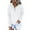 White, variant on Womens Waffle Knit Hoodie with Pocket Button Drawstring Plain Hooded Pullover Sweatshirt Fall Winter Casual Tops (L, Navy)