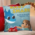 thumbnail image 4 of Baby Shark Fundas de almohada de terciopelo con tema, regalos de funda de almohada, decoración para el hogar, cojín de lanzar, regalo de cumpleaños para fans y parejas. 45cm x 45cm., 4 of 6