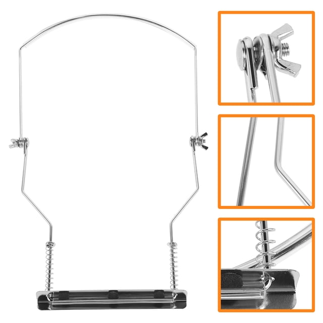 PAMINGONO Support d'Harmonica en Métal Réglable pour le Cou avec Design Pratique pour Utilisation d'Harmonica à 10 Trous