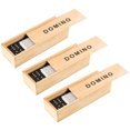 thumbnail image 1 of EeaseMX Juego de 3 bloques de dominó de madera negros, juego de bloques apilables, juegos de mesa de dominó, 1 of 8